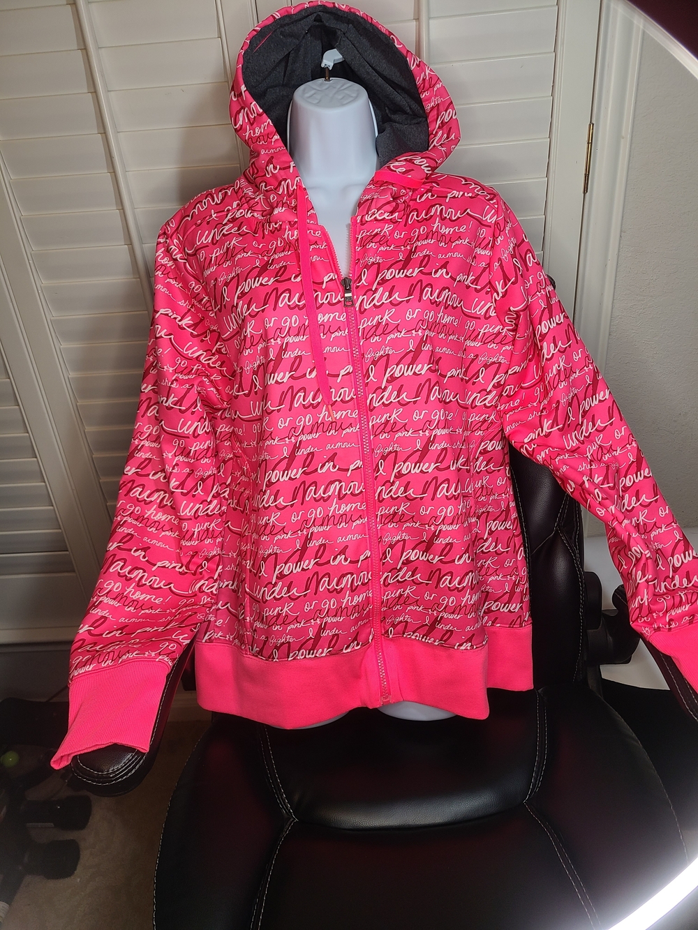Under Armour Pink and Gray UA Storm Fleece Jacket